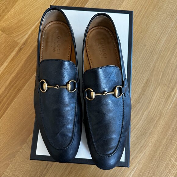 Gucci Jordaan Leather Loafers Black Men’s Size US 11/EU 10.5 (fits size US 12)